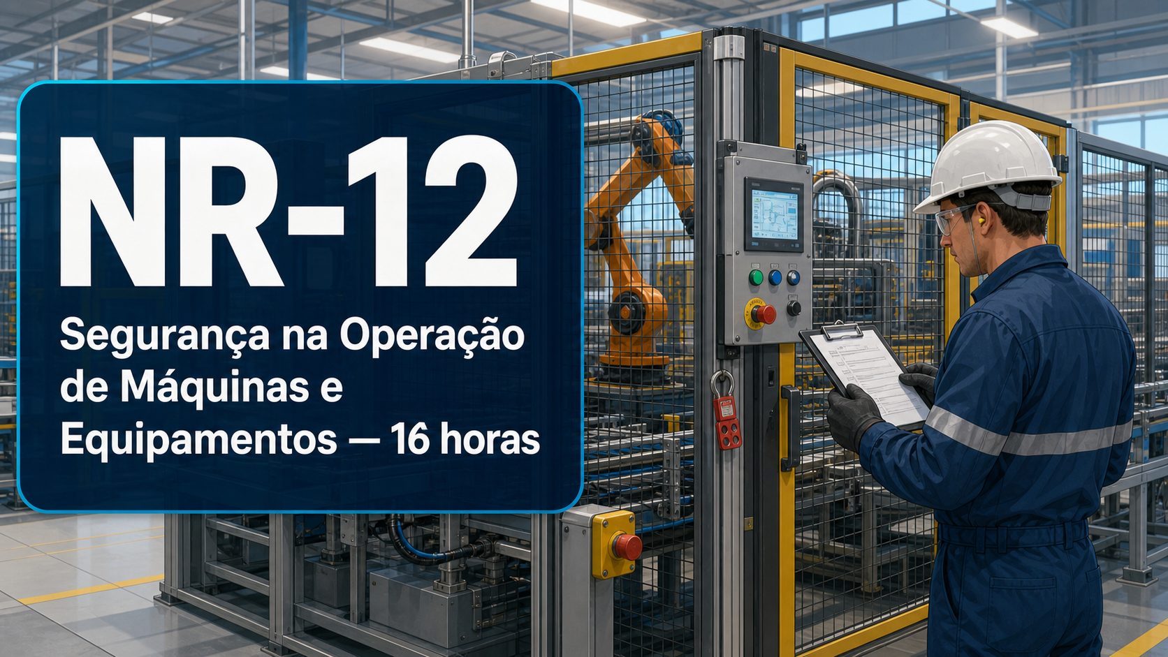 NR 12 – Segurança no Trabalho em Máquinas e Equipamentos - 16 horas